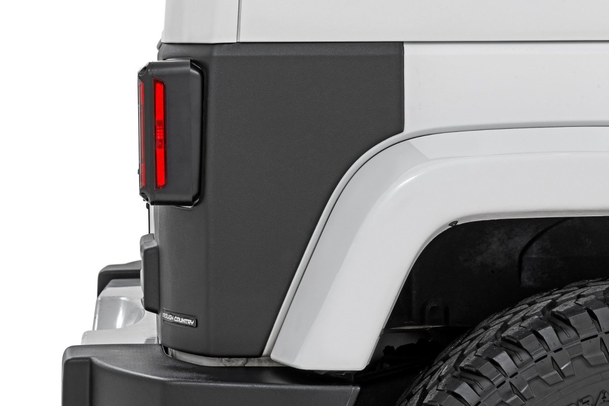 Jeep Wrangler Unlimited Trail Cladding - Rear Corners - Rough Country - '07-'18
